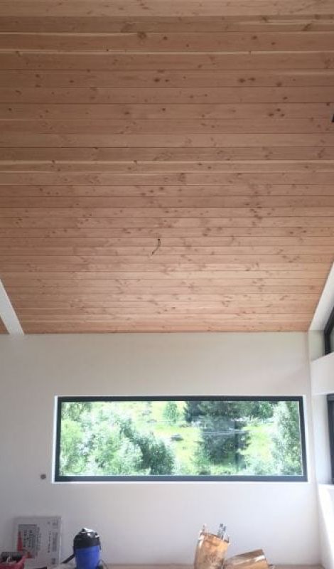Plafond lambris douglas